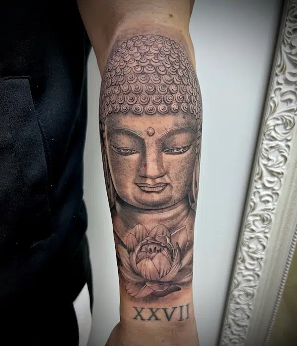 tatuaje de buda-tatuaje de flor de loto-delarochatattoocartagena.com